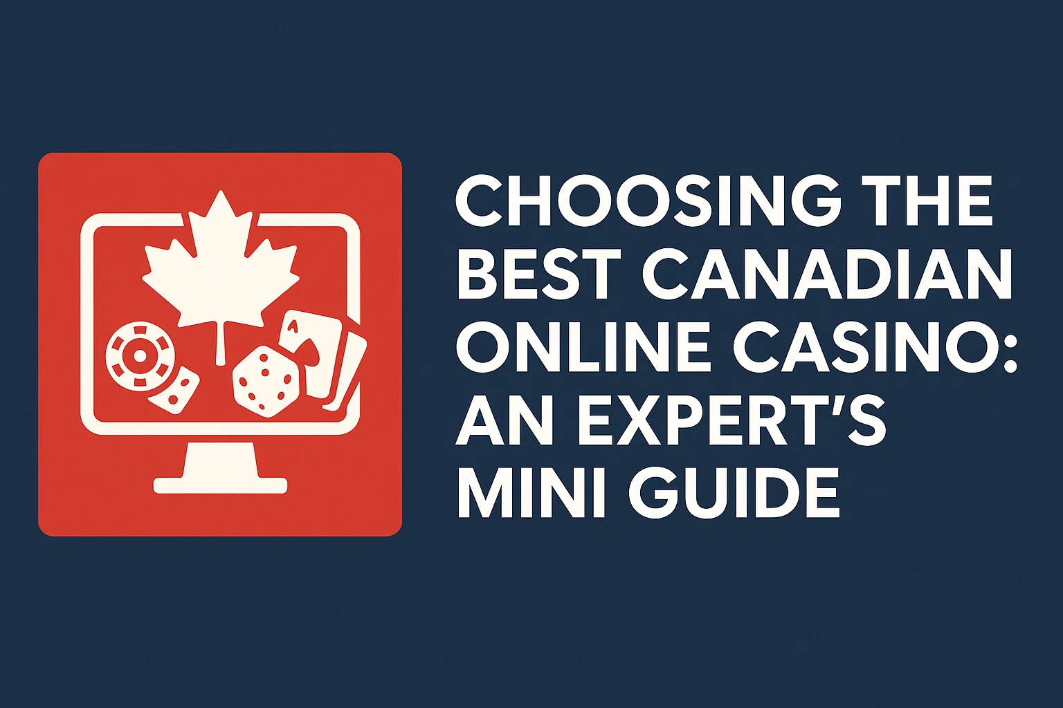 Choosing the Best Canadian Online Casino: An Expert's Mini Guide